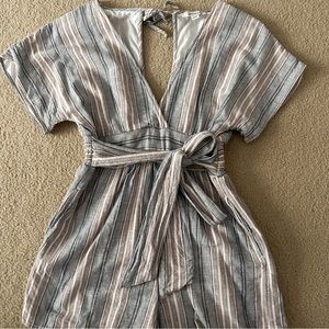 American Eagle Striped Kimono Romper